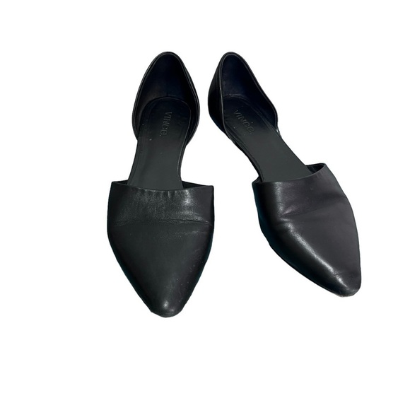 VINCE Nina Leather D'Orsay Flats Size 9.5 - Picture 2 of 9